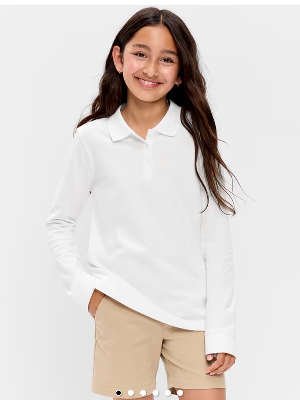 Uniform Pique Polo Shirt for Girls